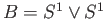 $ B = S^1\vee S^1$