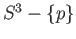 $ S^3 - \{p\}$