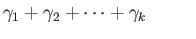 $\displaystyle \gamma_1 + \gamma_2 + \dots + \gamma_k \eqno(28.3)
$