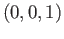 $ (0, 0, 1)$