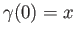 $ \gamma(0) = x$
