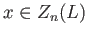 $ x \in Z_n(L)$