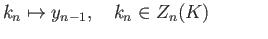 $ y_{n-1}\in Z_{n-1}(L)$
