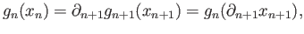 $ k_{n+1} = g_{n+1}(x_{n+1})$