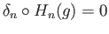 $ \delta_n(\overline{g_nx_n}) = 0$