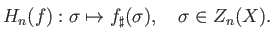 $ H_n(f):H_n(X)\longrightarrow H_n(Y)$