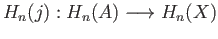$\displaystyle H_n(r):H_n(X) \longrightarrow H_n(A)
$