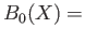 $ B_0(X)$