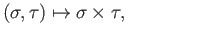 $\displaystyle S_p(X)\times S_q(Y) \longrightarrow S_{p+q}(X\times Y)$