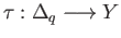 $ \sigma:\Delta_p\longrightarrow X$