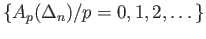 $ A_{p-1}(\Delta_n)$