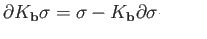$ K_{\bf b}\sigma =
[{\bf b}, {\bf v}_1, {\bf v}_2,\dots, {\bf v}_{p+1}]$
