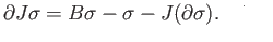 $ \partial J(\partial \sigma) = -J(\partial \partial \sigma) + B(\partial \sigma) - \partial \sigma$