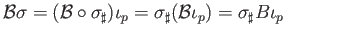 $ \sigma = \sigma_{\sharp}\iota_p$