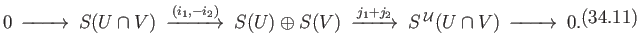 $ \begin{CD}
S(U\cap V) @> i_1 >> S(U) \\
@V{i_2}VV @VV{j_1}V\\
S(V) @> j_2 >> S^{\;{\cal U}}(U\cup V) \\
\end{CD}$