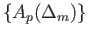 $ \{A_p(\Delta_n)\}$