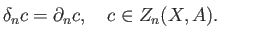 $ \delta_n : H_n(X, A) \longrightarrow H_{n-1}(A)$