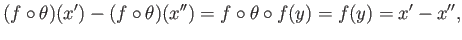 $ f\circ\theta$