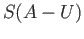 $\displaystyle k\;:\; S(X-U)\longrightarrow S^{\;{\cal U}}(X)
$