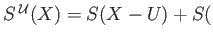 $ U = X - V$