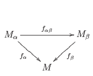 $ f_{\beta}\circ f_{\alpha\beta} = f_{\alpha}$