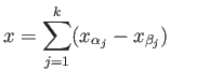 $ \alpha_1, \beta_1, \alpha_2, \beta_2,\dots,\alpha_k, \beta_k$