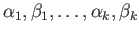 $\displaystyle \sum_{\alpha_i = \lambda} x_{\alpha_i} - \sum_{\beta_i = \lambda} x_{\beta_i},\quad \lambda \neq \alpha$