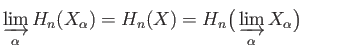 $ \{H_n(X_{\alpha})\;/\alpha\in \Lambda\}$