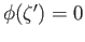 $ \zeta^{\prime} \in A$