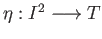 $ \eta:I^2\longrightarrow T$