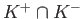 $\displaystyle \{S^n - K^{+},\; S^n - K^{-}\}.
$