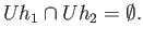 $\displaystyle Uh_1 \cap Uh_2 = \emptyset.
$