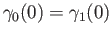 $\displaystyle \gamma_0(0)=\gamma_1(0)$