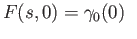 $\displaystyle F(s,0) = \gamma_0(0)\;\;$