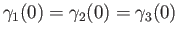 $\displaystyle \gamma_1(0)= \gamma_2(0) = \gamma_3(0)\;\;$
