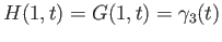 $ H(1,t) = G(1, t) = \gamma_3(t)$