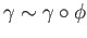 $\displaystyle \gamma \sim \gamma\circ\phi
$