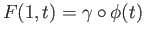 $ F(1, t) = \gamma\circ\phi(t)$