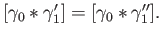 $ [\gamma_0 \ast \gamma_1^\prime]= [ \gamma_0 \ast \gamma_1^{\prime \prime}].$