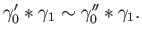 $ \gamma_0^\prime \ast \gamma_1 \sim \gamma_0^{\prime \prime} \ast \gamma_1.$