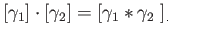 $\displaystyle [\gamma_1]\cdot [\gamma_2]=[\gamma_1 \ast \gamma_2.] \eqno(7.1)
$