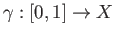 $ \gamma: [0,1] \rightarrow X$