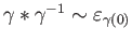 $ \gamma \ast \gamma^{-1} \sim \varepsilon_{\gamma(0)}$