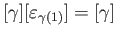 $ [\gamma][\varepsilon_{\gamma(1)}]=[\gamma]$