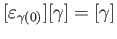 $ [\varepsilon_{\gamma(0)}][\gamma]=[\gamma]$
