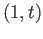 $ (1, t)$