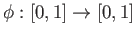 $ \phi:[0,1] \rightarrow [0,1]$