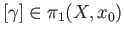 $ [\gamma] \in \pi_1(X,x_0)$