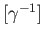 $ [\gamma^{-1}]$
