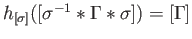 $ h_{[\sigma]}([\sigma^{-1} \ast \Gamma \ast \sigma])=[\Gamma]$